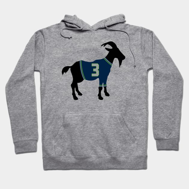 Russell Wilson GOAT Hoodie by cwijeta